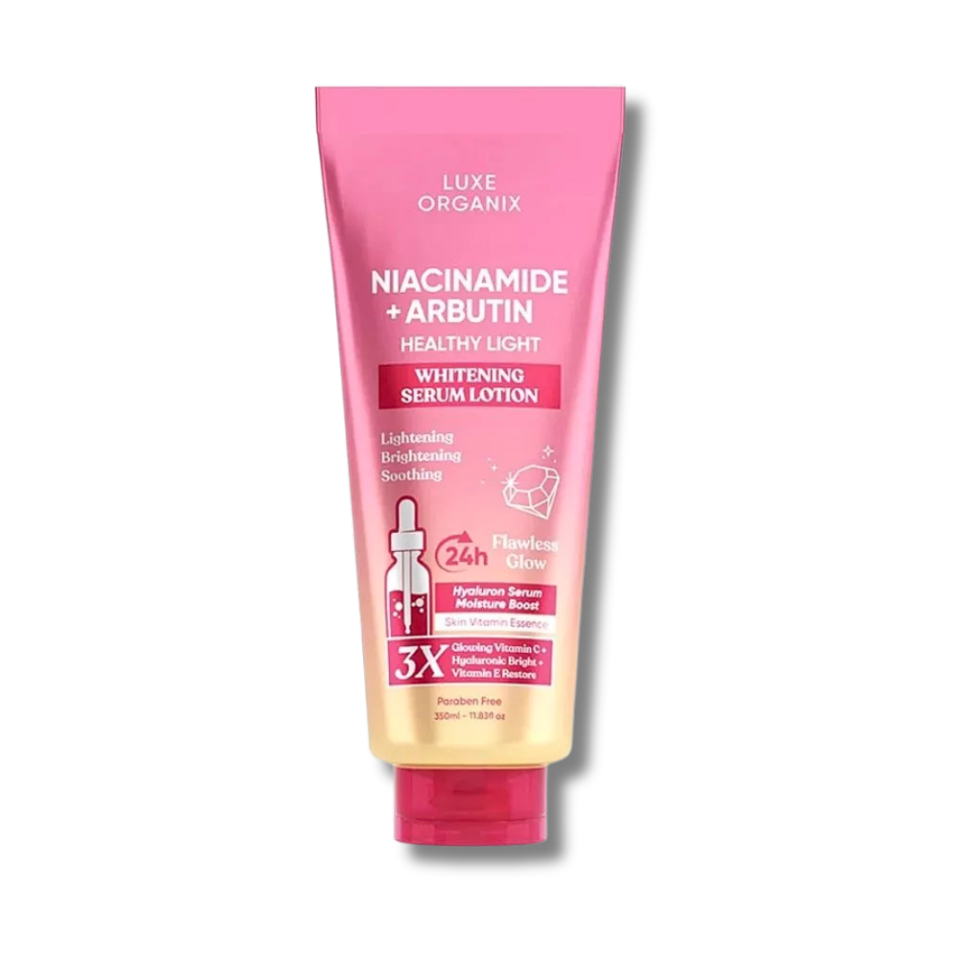 Luxe Organix Niacinamide + Alpha Arbutin Whitening Serum Lotion 350ml Luxe Organix Niacinamide + Alpha Arbutin Whitening Serum Lotion 350ml